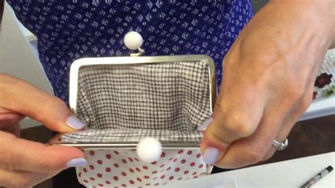 how to attach fabric to metal purse frame|coin purse with metal frame.